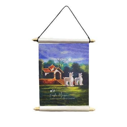 Wall Hanging Scroll (Manipuri Theme) 25x29 cm