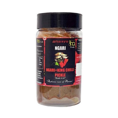iha foods ngari king chilli pickle fermented fish umorok achar jar