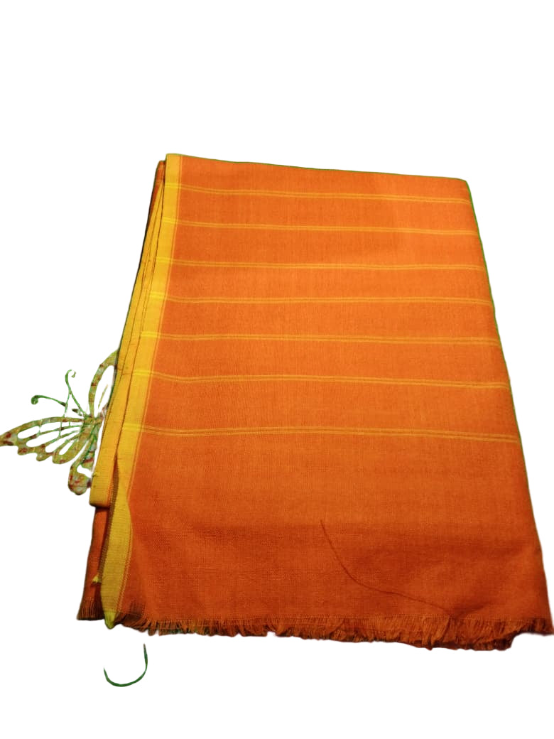 Polyster Innaphi (orange) - Traditional Manipuri Dupatta