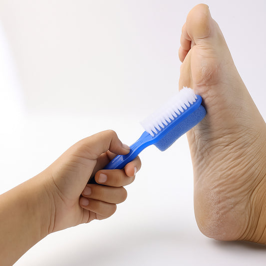 2-in-1 Foot Scrubber Brush With Pumice Stone