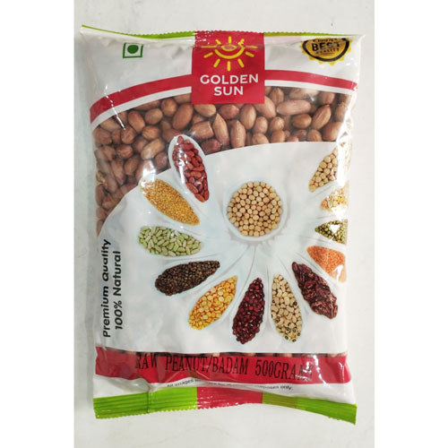 Raw Peanuts (Badam) 500g | Natural Groundnuts for Cooking & Snacking | Golden Sun