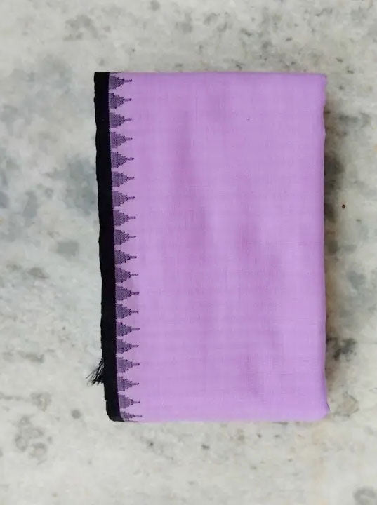 Oneply Fanek (light purple, black border) - Traditional Manipuri Fanek