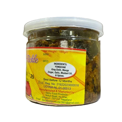 Yongchak Pickle with Traditional Naga King Chilli, 180g