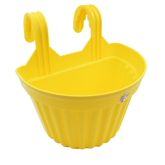 3642 Multicolor Hanging Plastic Planters Orchid Relling For Plantation Planters For Balcony And Home Gardening Indoor Outdoor (1 Pc )