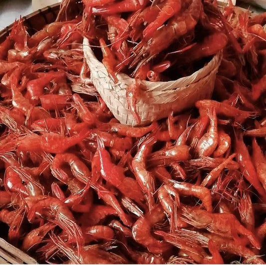 Loktak smoked dry prawns Khajing traditional Manipuri dried shrimp with rich smoky flavor