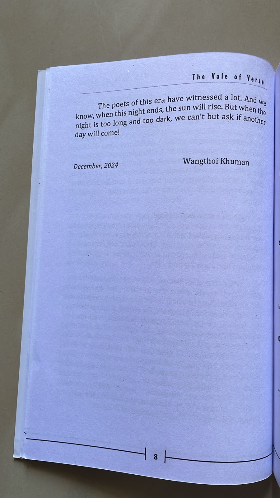 The Vale of Verse by Wangthoi Khuman | Manipuri Poetry in English