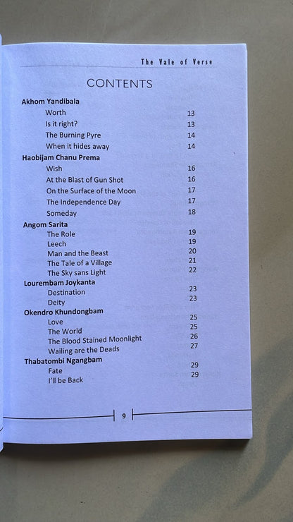 The Vale of Verse by Wangthoi Khuman | Manipuri Poetry in English