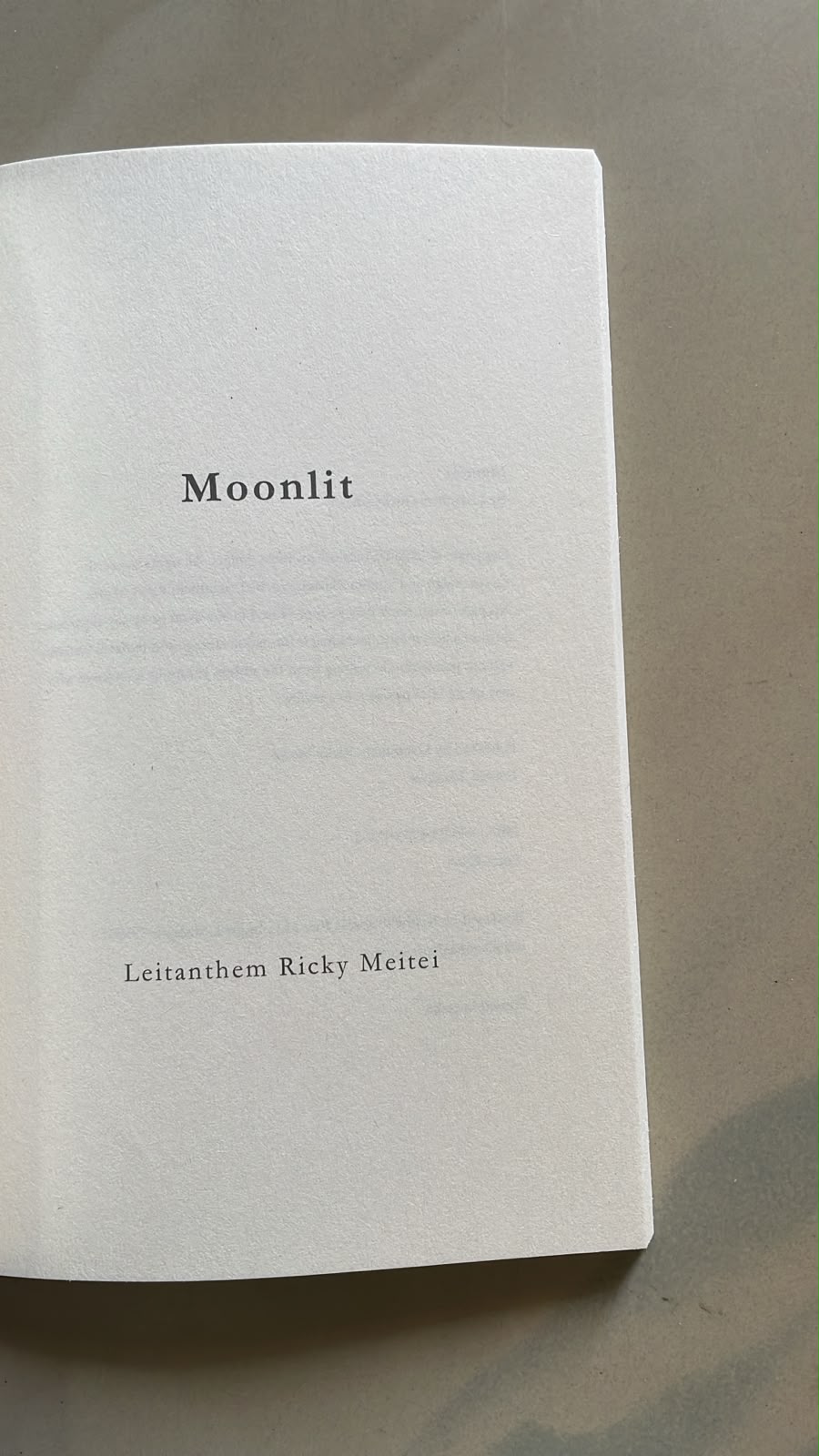 Moonlit – Leitanthem Ricky Meitei
