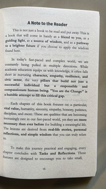 You Are the Change by Dr. Biju Sarungbam