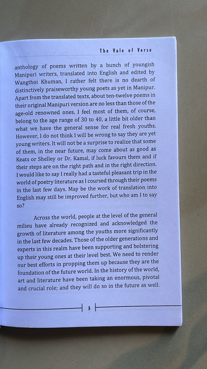 The Vale of Verse by Wangthoi Khuman | Manipuri Poetry in English