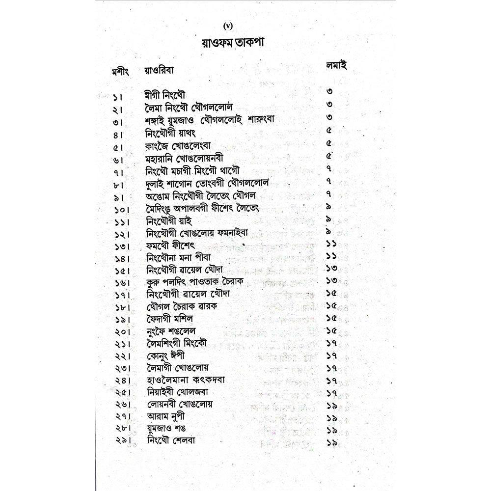 Mashil Lairikne (Book of Tasks and Professions) - Pabung