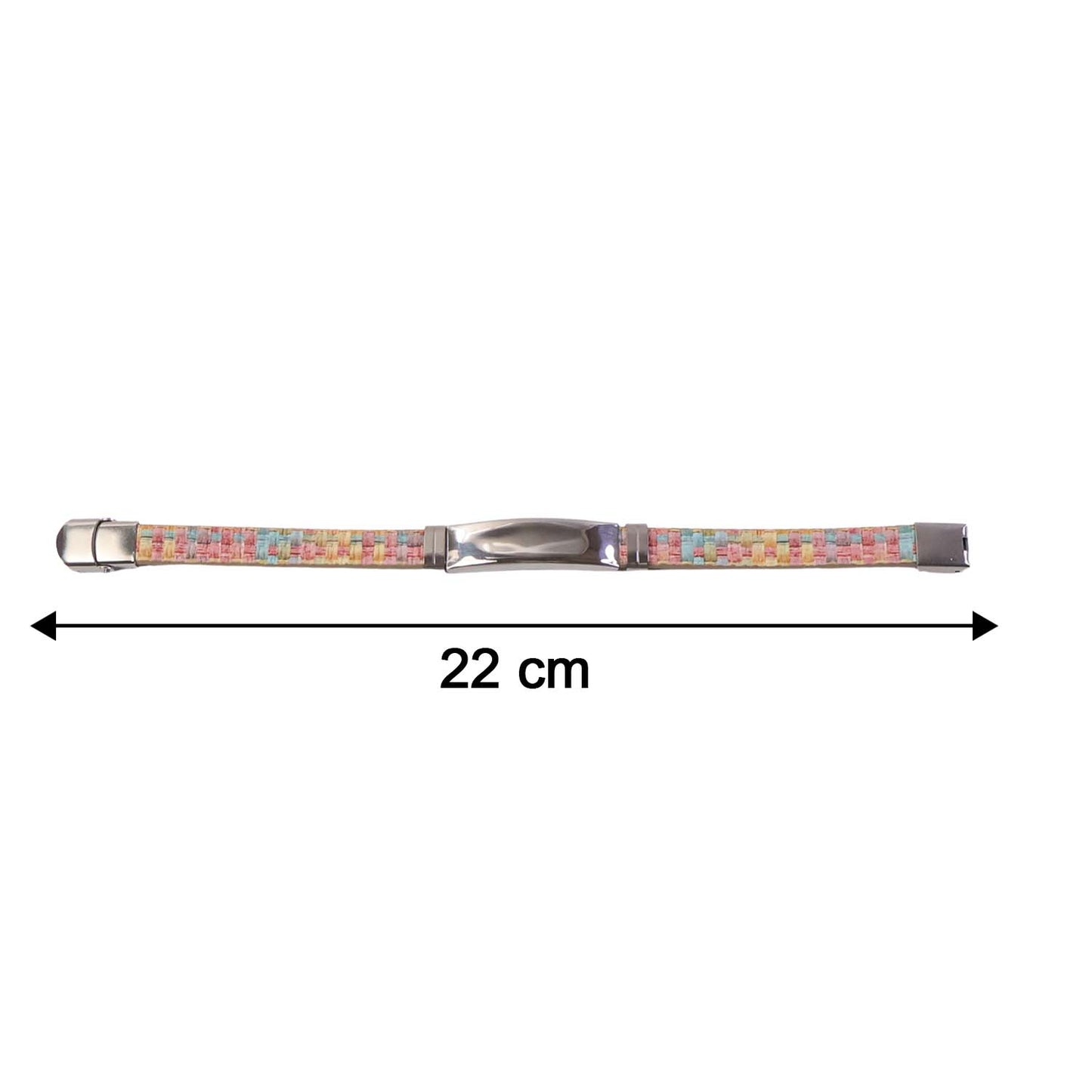 Premium Fancy Wrist Bracelet With Multicolor Woven Design (1 Pc)