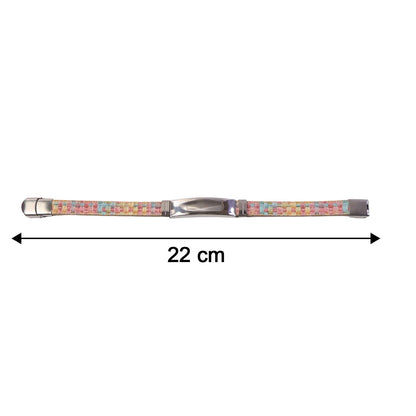 Premium Fancy Wrist Bracelet With Multicolor Woven Design (1 Pc)