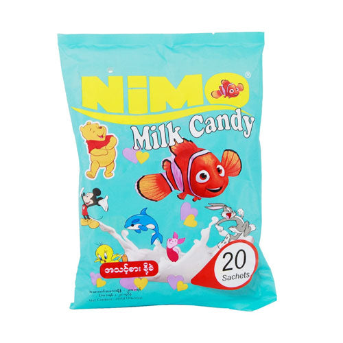 Nimo Milk Candy, 200g (20 x 10g Sachets) | Creamy Milk Toffee Candy