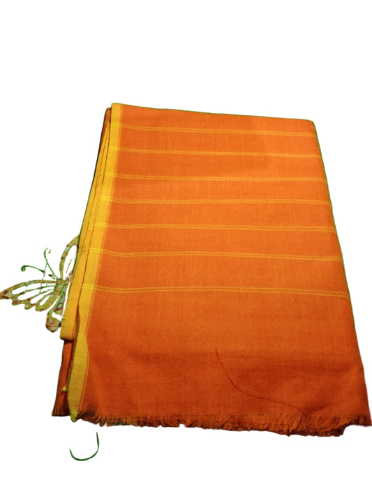 Polyster Innaphi (orange) - Traditional Manipuri Dupatta
