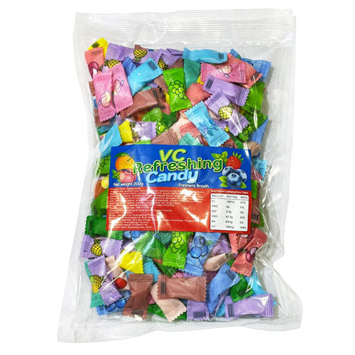 VC Refreshing Candy, 200g | Mixed Fruit Flavoured Hard Candy | Assorted Candy Pack