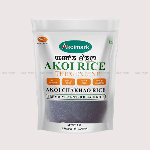 Chakhao Premium Black Rice, 1 kg – Manipuri Sticky Black Rice | Akoi