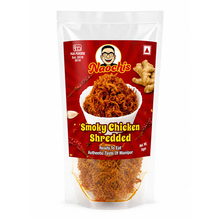 Smoky chicken shredded – ready to eat smoked chicken spicy Manipuri snack