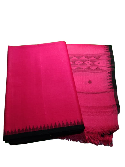 Khurkhul Muga Suite (dark pink, black border) - Fanek & Innaphi Set