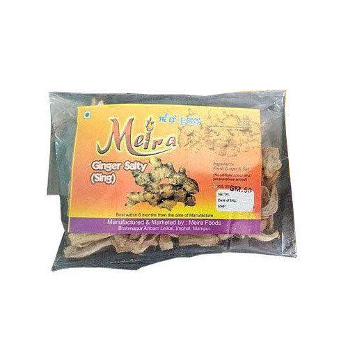 Ginger Dry (Salty), 50g – Tangy & Spicy Salted Ginger Snack | Meira Foods