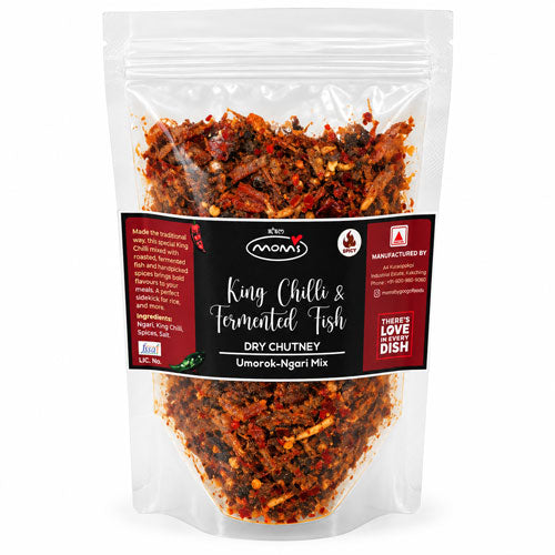 King Chilli & Fermented Fish Dry Chutney (Umorok-Ngari Mix), 120g  | Mom's