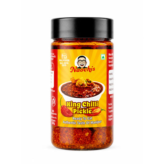 King chilli pickle (umorok achar) – extremely spicy ghost pepper pickle
