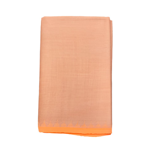 Orange Linen Fanek – Handwoven Manipuri Wrap Skirt in Festive Orange