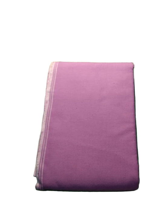 Purple fabric on a green textured surface