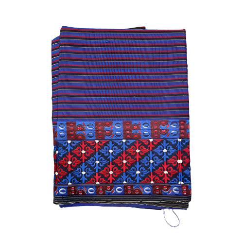 Fanek Mapan Naibi (Blue) – Traditional Handwoven Manipuri Wrap Skirt with Intricate Weaving