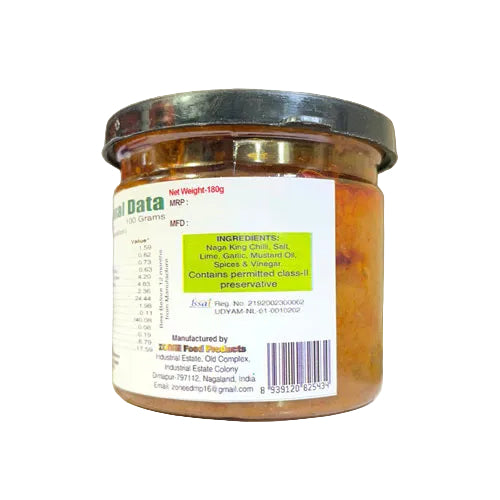 Fresh Naga King Chilli Pickle – Authentic Bhut Jolokia Pickle, 180g