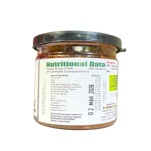 Fresh Naga King Chilli Pickle – Authentic Bhut Jolokia Pickle, 180g