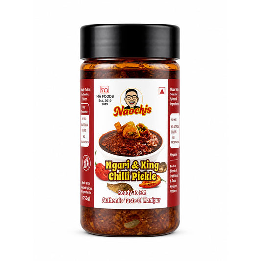 Ngari u-morok achar – fermented fish king chilli pickle spicy Manipuri condiment