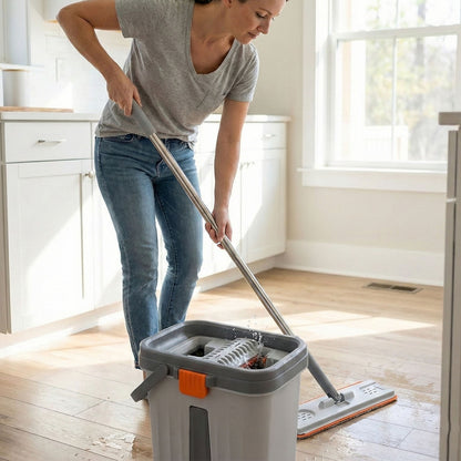 Small Size Multipurpose Flat Mop Cleaning Bucket Set