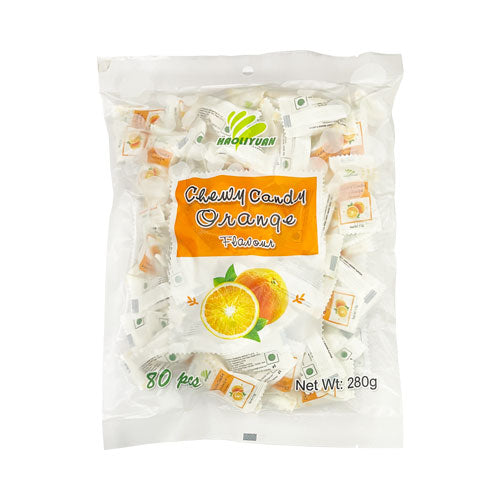 Orange Flavour Chewy Candy - 80 pcs (280g) | Haoliyuan