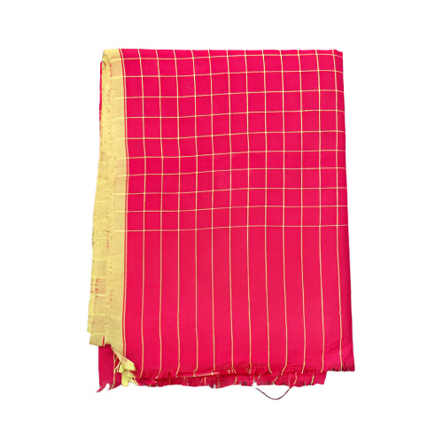 Polyester Innaphi (Red) – Handwoven Traditional Manipuri Shawl