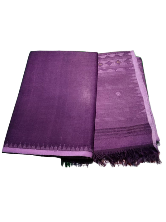 Khurkhul Muga Suite (purple, purple border) - Fanek & Innaphi Set