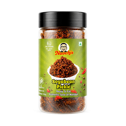 Hawaizar umorok achar – fermented soybean king chilli pickle from Manipur spicy condiment