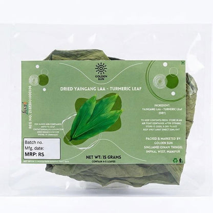 Yainang Laa (Dried Turmeric Leaves), 15g – Aromatic Turmeric Leaf | Golden Sun