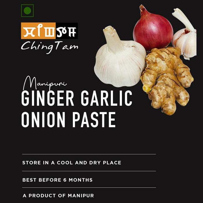 Chingtam Manipuri Ginger, Garlic and Onion Paste - 250 gm - Pabung