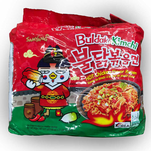 Samyang Buldak Kimchi (HOT Chicken Flavour Ramen) - Pack of 5