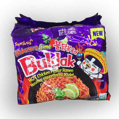 Samyang Buldak Habanero Lime (hot chicken flavour ramen) - Pack of 5