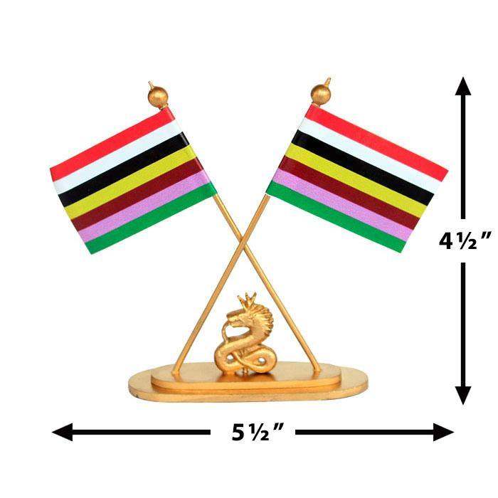 Salai Taret Firal (7 Salai Flag) with Pakhangba Figure - Height 4.½ inch - Pabung
