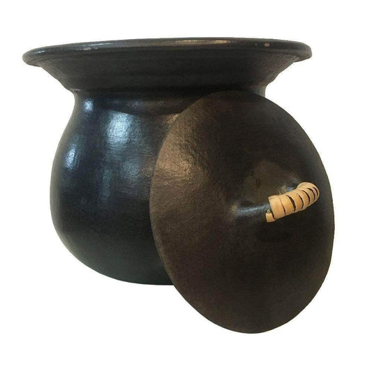 Nungbi Chaphu (Black Pottery Cooking Pot) - 4 Ltr - Pabung